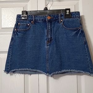 Forever 21 Denim Skirt, Large, measures approx. 15.5 laying flat=31 inch waist
